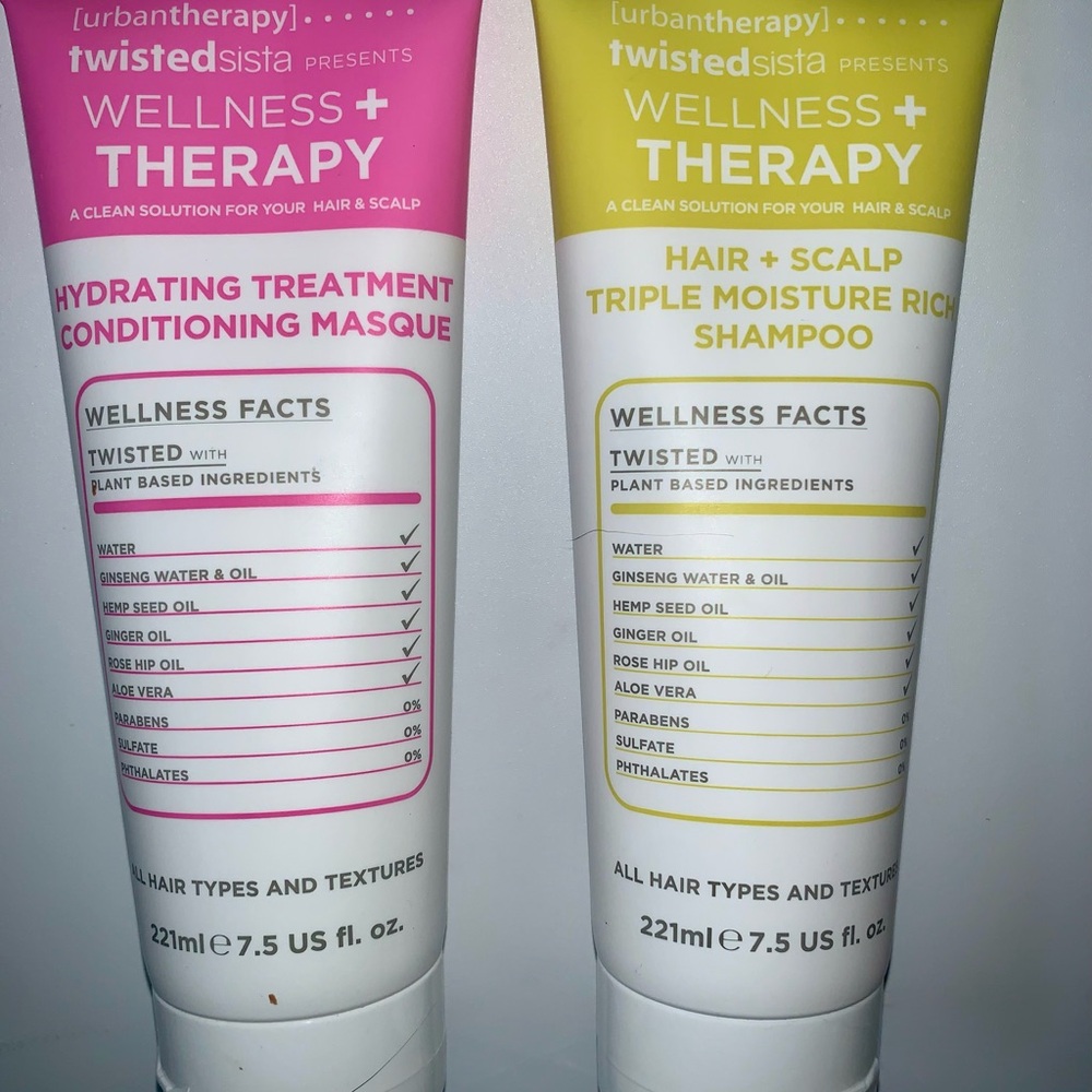 Lot Of 2 Urban Therapy Twisted Sista Shampoo & Conditioning Mask Treatment NEW
